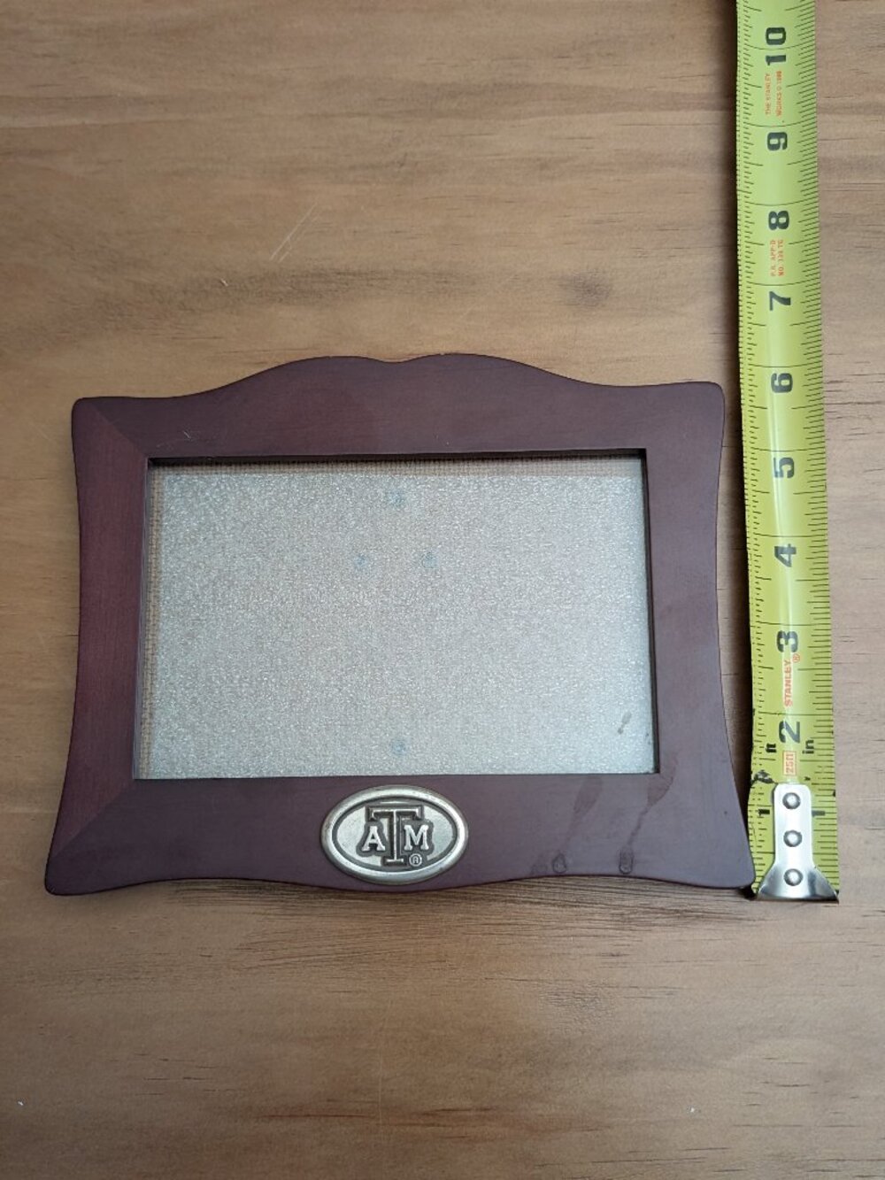 Texas A&M Aggie Maroon Wooden 4x6 Picture Frame for Table or Wall